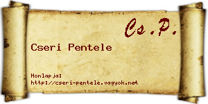 Cseri Pentele névjegykártya